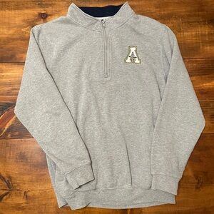 Appalachian State Collared Quarter Zip Womens Large Grey App State Sweatshirt
